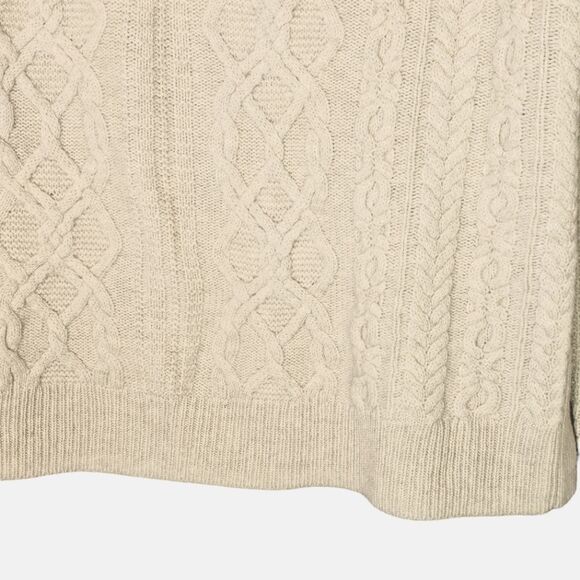 Madewell Open-Side Bobble Pullover Cream Chunky Wool Sweater Sz XXS - Picture 9 of 13